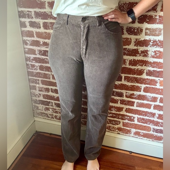 Y2K Graffiti Chocolate Brown Corduroys - Picture 2 of 6